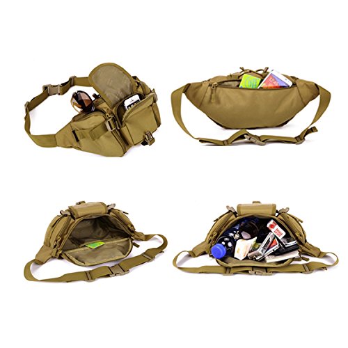 SUNVP Tactical Military Taillen-Beutel-Satz Fanny Tasche Gürteltasche Hip-Gürteltasche für den Außenlauf Camping Trekking Wandern - 5