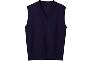 TURWXGSO Women's Sleeveless Jumpers Knitted Gilets Plain V Neck Tank Tops Loose Ribbed Vest Sweater Elegant Casual Pullover Knitwear Sweatshirts Vintage SHIRTS Plus Size UK 8-20