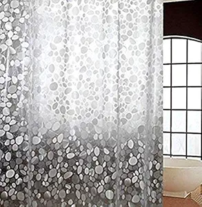 Kuber Industries 0.20mm PVC AC Transparent Curtain in Coin 3D Design (Width-54 Inches X Height-84 Inches) 7 Feet C0804, White, Standard - CurtainC0804