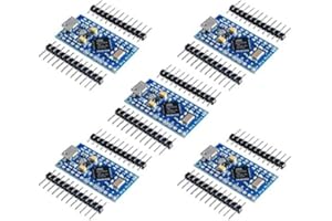 ‎TECNOIOT TECNOIOT 5pcs Pro Micro ATmega32U4 5 V/16MHz Module with Pin Header for Leonardo