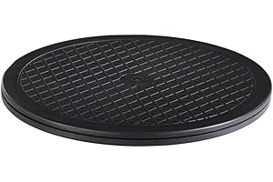 Hama Plateau Tournant Universel Hama 40cm (Plateau Rond Rotatif 360° Multifonction, Taille XL, Supporte 100 kg, idéal pour TV, Enceintes, Ecrans, Plantes, Ustensiles de Cuisine, Modelisme) Noir