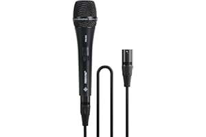 Phenyx Pro Vocal Microphone, Supercardioid Dynamic Mic with 16.4 ft XLR Cable, Mic Clip, Storage Bag, Wired Handheld Microphone for Singing, Stage, Studio, Karaoke (PM-26S)