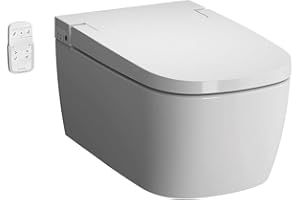 VitrA V-care 1.1 Comfort Dusch-WC V-Care Spülrandlos Wand Hänge WC inkl. Kinderfunktion & Entkalkungsfunktion, Bidetfunktion Duschtoilette Fernbedienung