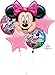 Produktbild 5-teiliges Folienballon-Bouquet * MINNIE MOUSE * als Deko für Kindergeburtstag oder Motto-Party // mit 5 Folienballons // Disney Folien Ballon Party Deko Motto Kinder Geburtstag