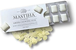 MASTIC LABS Mastiha Mastic Gum Chewing Gum - Sugar-Free - Gluten-Free - With Chios Mastiha & Mastiha Oil