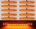 Produktbild 10 Stück 24 V 9 LEDs Seite vorne Marker Bernstein orange Lichter für LKW Anhänger Wohnwagen Wohnmobil