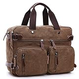 Fresion Retro Canvas Backpack Hybrid Laptop Messenger Bag Casual Bookbag for Tee