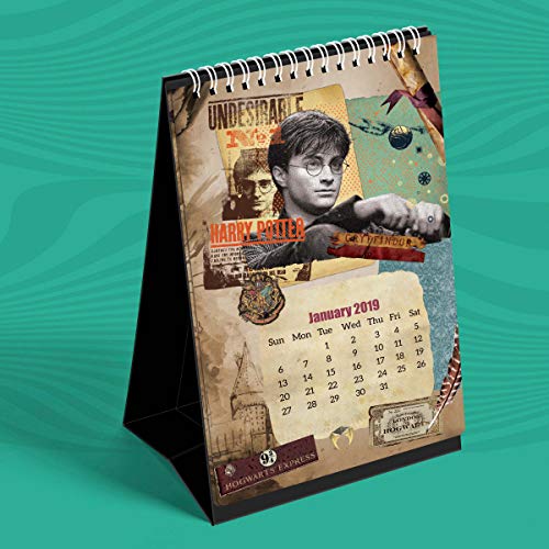 Mc Sid Razz Harry Potter Table Calendar 2019 | Monthly Desk Calendar | Table Top Calendar | Desktop Calendar | Officially Licensed by Warner Bros, USA
