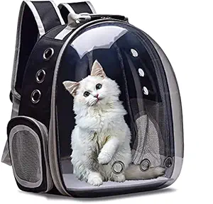 BURAQ Astronaut Space Transparent Capsule Breathable Airline-Approved, Ventilate Transparent Carrier Backpack for Travel, Hiking and Outdoor for Puppies & Cats