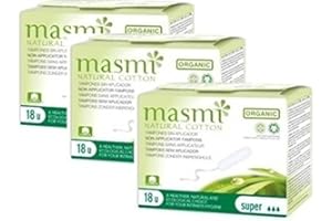 ‎MASMI Masmi Bio-Tampons 3er Pack aus zertifizierter Bio-Baumwolle - Super