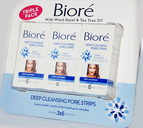 Biore Deep Cleansing Pore Strips Original Pack 6 (3 packs - total 18 strips)