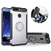 Produktbild Mosoris Hülle für Huawei Honor 8 Pro, Honor 8 Pro Handyhülle mit Ring Kickstand, Schutzhülle mit 360 Grad Drehbarer Handyhalterung Geeignet für Auto Magnet Ring für Huawei Honor 8 Pro, Silber