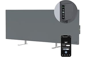 AENO Smart LED Pannello Radiante Infrarossi con WiFi 700W Risparmio Energetico ed Ecologico Riscaldatore Montaggio a Parete Orizzontale/Verticale o Autoportante Vincitore del Reddot 2023, Grigio