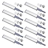 YUOIP loquets magnétique fermetures de porte magnétique Tampon Amortisseur Boîtier en Alliage d'Aluminium ouvre et ferme la porte avec une simple pression (10 pièces)