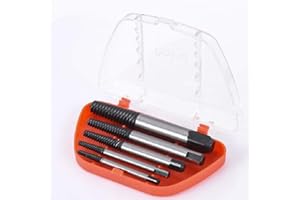 Loboo Idea Extracteur de vis endommagé Extracteur de boulons de fracture, ensemble de guidage percé, kit de fixations de sortie facile (Extracteur de vis à 5 pièces)