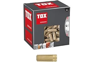 TOX brass expansion dowels Metri x M6 x 22 mm, 25 pieces, 026100131