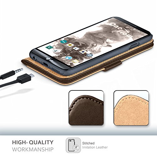 Bolso OneFlow para funda LG Google Nexus 4 Cubierta con tarjetero   Estuche Flip Case Funda m  vil plegable   Bolso m  vil funda protectora accesorios m  vil protecci  n paragolpes en Marrone