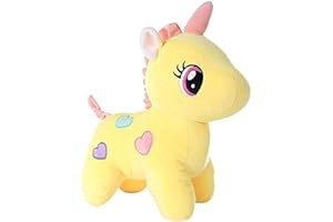 Babique Unicorn Stuffed Soft Toy Plush for Kids Baby Boy Girl Birthday (25Cm -Yellow)