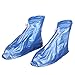 Produktbild Kumkey Wasserdicht Regenschuhe Regen Überziehschuhe Schuhüberzieher Wasserabweisend Schuhüberzug Für Business,Spazieren Gehen, Wandern Radfahrer/Motorrad,Regenjacke für die Schuhe -Blue (XL)