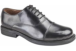 Scimitar Capped Oxford Cadet Shoes Cushion Insole UK