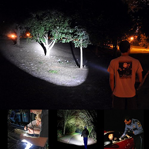 Youpin Taschenlampe, 1800 Lumen, 5 Modi, Schwarz, mit Zoom, XM-L T6, LED, Batterie 18650 - 5