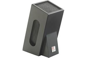 Richardson Sheffield Bloque de cuchillos R164HSRC58846 con inserto de cepillo sin equipar, negro, 15,5 x 11,5 x 26 cm
