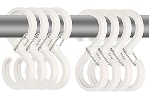 AOROPS S Haken, 16 Stück Haken zum Einhängen Haken für Kleiderstange Anti-Drop Aufhänger Aufhängehaken Haken Garderobe Haken weiß Zum Aufhängen von Badezimmer Schlafzimmer Küche