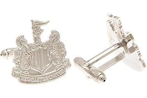 NEWCASTLE UNITED F.C. Newcastle United FC Silver Plated Crest Cufflinks (One Size) (Silver)