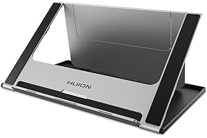‎HUION HUION Przenośny stojak na biurko składany stojak regulowany wielokątny uchwyt na biurko uniwersalny tablet graficzny do długość: 18 cali idealny do Kamvas 16, Kamvas Pro 16