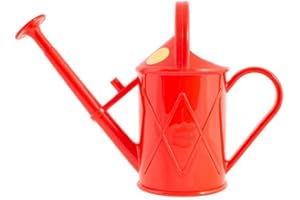 Indoor Plastic Watering Can | The HAWS The Bartley Burbler - Two Pint | Pot Waterer | Fine Spray Rose - Red