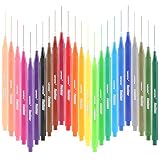 ★ Cómodamente y duradero: el diseño moderno y colorido con un toque suave y ergonómico le brindará una experiencia de escritura cómoda y de buen humor, el conveniente diseño colorido de las tapas ayuda a mantener las plumas de colores por más tiempo y evita que se sequen.