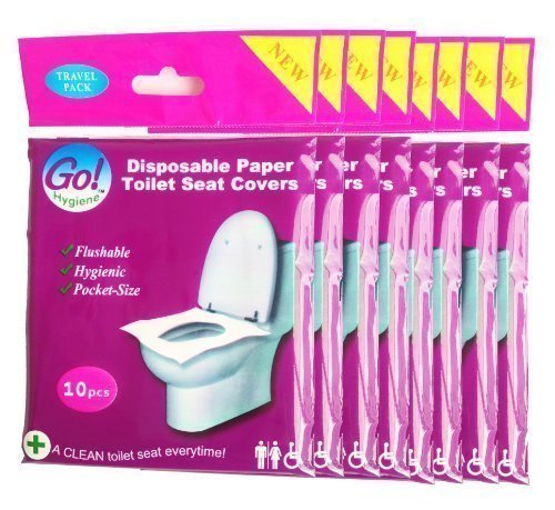 GoHygiene Travel Pack Einweg-Toilettensitze aus Papier für unterwegs