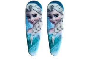 BIZZICO 2 x Blue Frozen Elsa Hair Clips Hair Grips Hair Slides