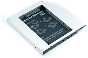 QUMOX Laptop 2nd HDD SSD DVD Bay Caddy Adapter for 2.5''/12.7mm Universal CD/DVD-ROM SATA TO SATA Hard Drive External Enclosure