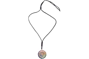 Bottam Collar Sri Yantra Colgante de Orgonita, Collar de EnergíA de Chakra de GeometríA Sagrada, Collar de MeditacióN y OracióN