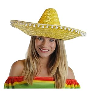 Sobrero mexicano + bigote. Sombrero accesorio para fiestas