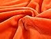 Bedding Extra Soft Coral Fleece Blanket Lightweight Thickening Throw/Bed Blanket Pure Color Blanket Bright Orange Throw(47"X79")