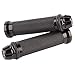 Produktbild 2x 22 mm(7/8") Universal Motorrad Fahrrad Griffe Lenkergriffe CNC Aluminum Anti-Rutsch Aluminum Griffgummi für Streetbike Sportbike Chopper Cruiser Scooter - Schwarz