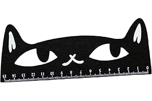 STONHAM Lucky Black Cat 15cm Wooden Ruler