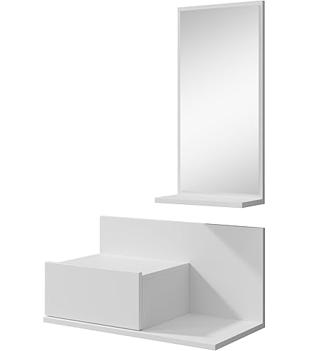 HOMCOM Armoire à Pharmacie Avec Miroir - Armoire Murale Moderne Pour
