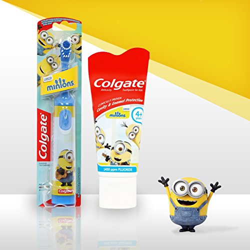Colgate¨ Minions Battery Toothbrush in Blue with Minion Toothpaste