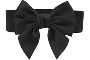 Diyafas Dames Ceinture Élastique Noeud Papillon Large Ceintures de Taille Robes Décoratives Ceinture pour Femmes