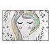 Produktbild DEZIRO Rainbow Einhorn Polyester Bodenmatten Eintrag Way Bereich Teppich Fußmatte Teppich Schuhe Schaber Home Dec Rutschfeste Waschbar, Polyester, 4, 60 x 39 inch