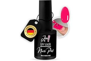 Jezz it! - Premium UV Nagellack Neon Pink für Allergiker – Langlebiger Gel Nagellack, UV & LED kompatibel - Made in DE
