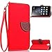 Produktbild Qiaogle Telefon Case - PU Leder Wallet Schutzhülle Case für Lenovo Vibe S1 Lite (5.0 Zoll) - SD07 / Rote