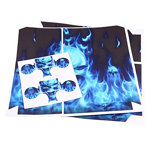 Preisvergleich Produktbild Blaue Flamme Ganzkörper-Vinylhaut-Aufkleber-Abzie... für Sony PS4 Playstation 4-Konsole und 2-teilige Controller-Schutzhüllen