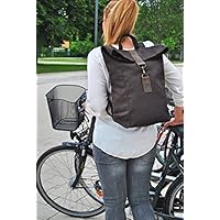 Brauner Canvas Rucksack ,Leder Rucksack, wasserabweisend, Laptop Tasche, große Tasche, Herren Rucksack, Damen Rucksack, Rucksack, UNISEX