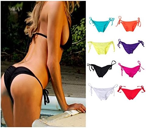 NOAHAN Frauen Bunt Sexy Bikini Bottom Swimsuit Tie Side Push Up Brazilian S M L XL