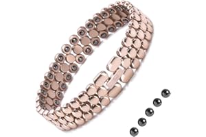 JEROOT Titan-Magnetarmband, 4 mm Zirkonia Armband für Damen, Armband Magnet Damen Magnetarmband Energetix mit Größeneinstellwerkzeug, Geschenkbox (3500 gauss)