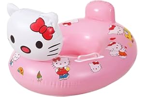 UHDS Anello di Nuoto Salvagente per Bambini, Ciambella Salvagente Gonfiabile Kitty, 3D Giocattoli Galleggianti Anello Piscina Salvagente per Feste, Piccolo Anello Gonfiabile per Piscina